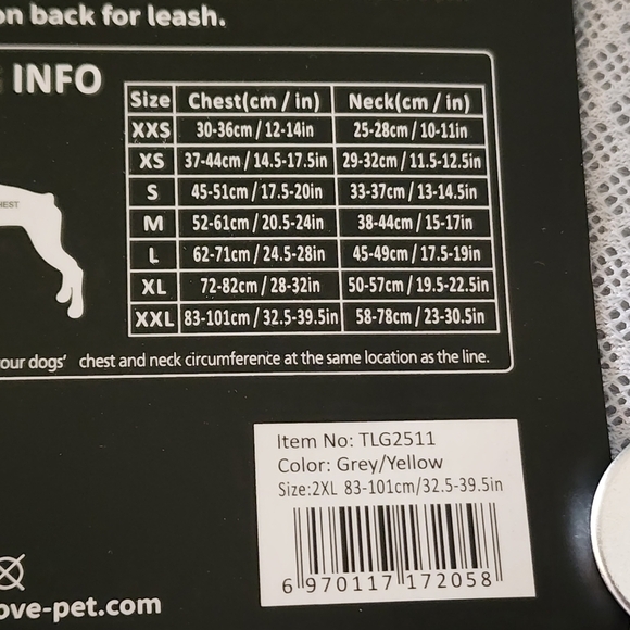 Truelove vest harness cooler jacket XXL for dogs- reflective NWT - Picture 6 of 8